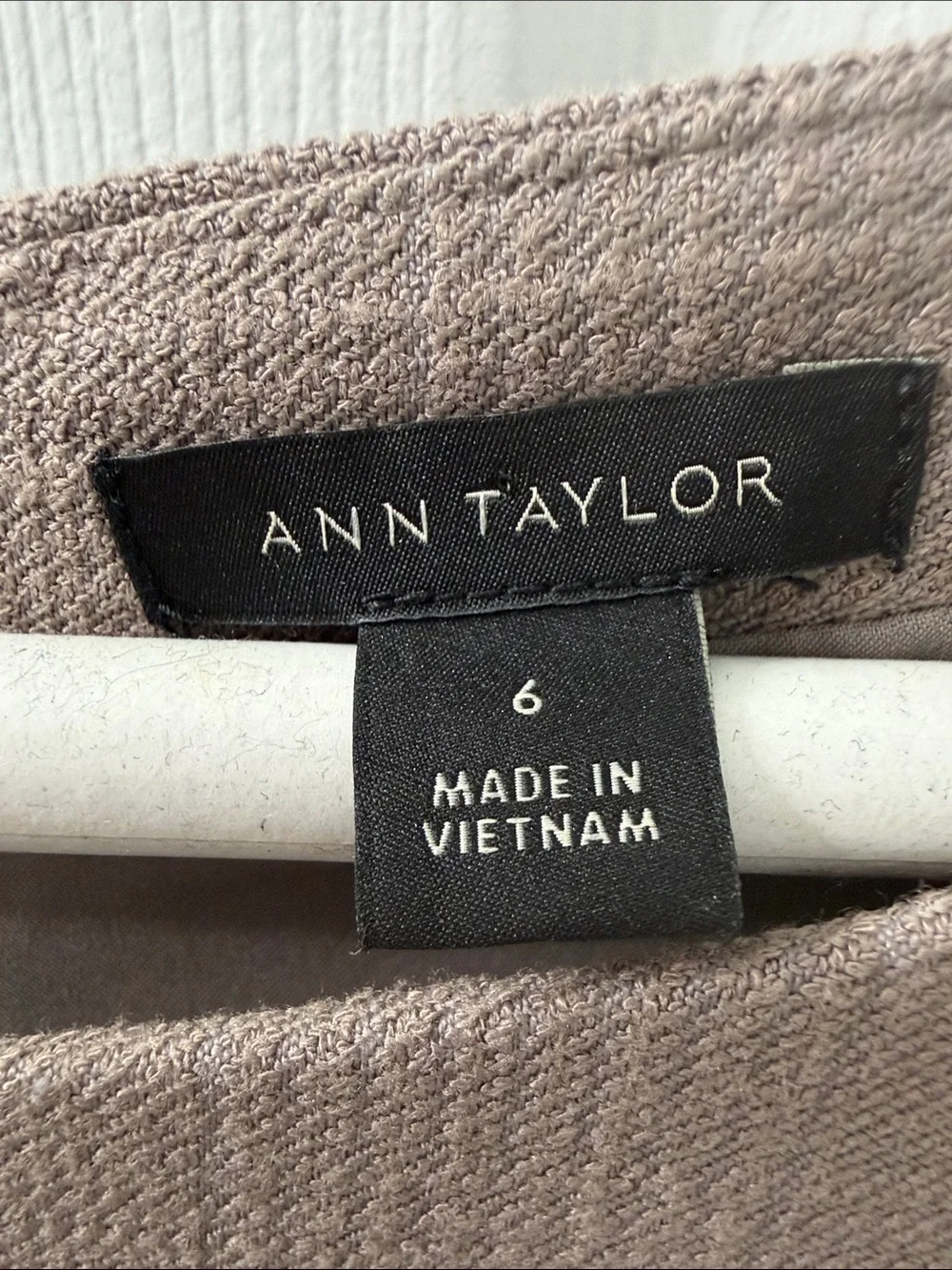 Ann Taylor Sleeveless Taupe Peplum Dress - Classic Workwear